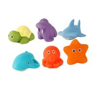 FUNOMOCYA 6 Giocattoli da Bagno Galleggianti per Animali Squeaky Colorati Giocattoli per Doccia e Bagnetto per Sviluppare Creatività e Abilità Motorie