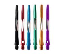 FUNOMOCYA 6 Pezzi Astine per Freccette in Lega di Alluminio Bilanciamento Frontale e Superficie Liscia, Versione 2ba Media Lunghezza, Accessori Professionali per Freccette