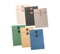 FUNOMOCYA 6 Pezzi Buste Portadocumenti in Carta Spessa con Chiusura Laccio Organizzatrici per Documenti Fatture Carte e Ricevute Colori Eleganti per Ufficio e Studio