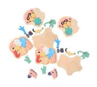 FUNOMOCYA 6 Pezzi Di Puzzle Di Abbinamento Di Forme Giocattolo Di Assemblaggio Di Animali Puzzle Di Animali Dei Cartoni Animati Montessori