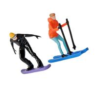 FUNOMOCYA 64 2 Pezzi Maschio e Femmina, Decorazioni per Diorama Sciistico e Fotografia Macro, Figure in Scala per Collezionisti e Scene Realistiche