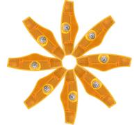 FUNOMOCYA 8 Pezzi Kit Riflettori per Raggi Bicicletta Anteriori e Posteriori in Plastica Riflettenti per Sicurezza Notturna Ciclismo Montagna Facile Montaggio Design Compatto e Sportivo