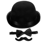 FUNOMOCYA Accessori Detective Cosplay Completo per Feste e Performance Kit Dettagliato con Baffi Realistici per Costume Agente Segreto per Party e Gioco di Ruolo
