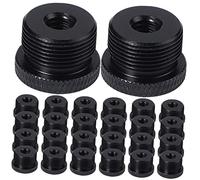 FUNOMOCYA Adattatore Per Microfono Filettato 3/8 a 5/8 Da 30 Pezzi, Set Per Supporto e Treppiede Microfonico, Accessori Professionali Leggeri in Plastica Nera Antiscivolo Per Uso Personale e Studio