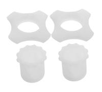 FUNOMOCYA Anelli Set Antiscivolo Microfono Silicone Bianco in e per Luminoso Effetto 2 di Accessori Notturno Bar e Ktv