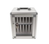 FUNOMOCYA Armadio Portatile per Cellulari con Scomparti Singoli e Serrature Indipendenti Struttura Leggera in Lega di Alluminio con Pannello Trasparente per Gestione Efficiente in Aula