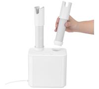 FUNOMOCYA Asciuga Scarpe Elettrico Retrattile con Timer 30 60 90 120 | Plastica Bianca, Spina , Supporto Estensibile per Stivali e Guanti, per Notti e Gite sulla Neve
