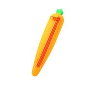 FUNOMOCYA Astuccio Carota in Silicone Leggero con Cerniera Robusta Bustina Scuola per Matite e Cancelleria Design Realistico e Capiente per Studenti