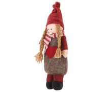 FUNOMOCYA Bambola da Festa Non Tessuto in Piedi Cappello Rosso, Decorazione Natalizia per Vetrine e Casa, Regalo e Addobbo per Feste di Compleanno