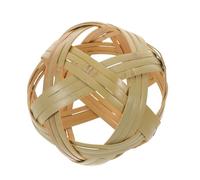 FUNOMOCYA Bamboo Ball Handmade Prop Rustic Hollow-out Decorative Sphere Cultural Cuju Ornament Lightweight Centerpiece for Home Office Exhibition