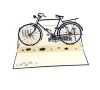 FUNOMOCYA Biglietto per Festa del Papà con Bicicletta Retrò e Vividamente Colorata Carta Qualità per Inviti e Messaggi Speciali