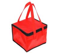 FUNOMOCYA Borsa Termica Portatile per Torte e Pranzo Cerniera Rossa | Tessuto Non Tessuto e Foglio di Alluminio, Manici Comodi, 1 Pezzo, per Ritiro Spesa e Catering