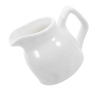 FUNOMOCYA Brocca in Ceramica Bianca con Manico 100 Ml, Mini Tazza per Condimenti e Salsa, Brocca per Panna da Caffè, Adatta a Ristoranti e Hotel per Servizio Professionale