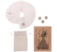 FUNOMOCYA Carte I Ching Esagrammi con Guida Feng Shui in Ottone per Divinazione e Meditazione Kit Completo per Apprendimento e Analisi Profonda della Cultura Cinese
