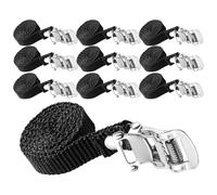 FUNOMOCYA Cinghie per Pedali da Bicicletta in Lega di Metallo Regolabili Antiscivolo Set da 10 Pezzi per Bici Fisse e Cyclette Accessori Sportivi per Allenamento Indoor e Outdoor