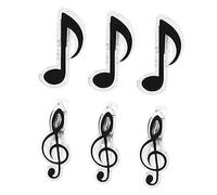 FUNOMOCYA Clip Per Spartiti Musicali 6 Pezzi Nero Metallo e Plastica, Fermagli Per Note Musicali Resistenti Al Vento, Porta-libri Musicale Multiuso Per Musicisti e Compositori