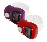 FUNOMOCYA Contadita Elettronico ad Anello 2 Pezzi Contatori Portatili Display LCD Contatore Compatto Leggero per Meditazione e Preghiera Buddista Colore Casuale Colore Casuale