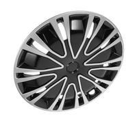 FUNOMOCYA Coprimozzo per Auto Coprimozzi Ruota in Acciaio 18,3" Argento Nero Resistente Installazione Rapida per Veicoli Protezione e Decorazione Cerchioni