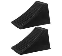 FUNOMOCYA Cunei per Ruote in Gomma con Anello Blocco Fermaruote Antiscivolo Triangolare 16X9X9 CM Set 2 Pezzi per Auto Piccole Supporto Stabile per Parcheggio e Garage