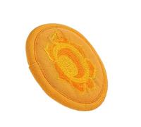 FUNOMOCYA Cuscino Rotondo Ricamato per Ciotola Sonora Buddhista Tappetino Antiscivolo Artigianale Supporto Protettivo per Meditazione e Decorazione Religiosa Arancione