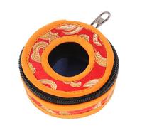 FUNOMOCYA Custodia Per Campanelli Da Meditazione Ricamato Fatto a Mano, Borsa Portatile Piccola Da 7,5 Cm Supporto Per Campanelli Per Piatti, Protezione Per Campane Tibetane Da Viaggio e Trasporto