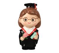FUNOMOCYA Decorazione Torta Laurea Miniatura Dottoressa in Resina Cake Topper Festa Laurea Statua Decorativa e Compatta per Addobbi Dolci e Dessert