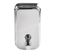 FUNOMOCYA Dispenser di Sapone da Parete in Acciaio Inox 201 da 500Ml Erogatore Manuale per Bagno e Hotel Montaggio Facile e Risparmio Spazio per Uso Pubblico e Domestico