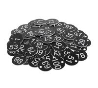 FUNOMOCYA Etichette Numeriche in Plastica Robuste da 100 Pezzi Anello Portachiavi Targhette Identificative Riutilizzabili per Smistamento Deposito Bagagli Uffici Scuole e Ristoranti