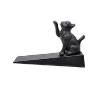 FUNOMOCYA Fermaporta in Ferro a Forma di Gatto Nero, Decorazione per Casa e Ufficio, Dissuasore Resistente che Previene lo Sbattere delle Porte