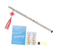 FUNOMOCYA Flauto in Acciaio Inossidabile F Tone Leggero e Comodo da Tenere, Stile Retrò, Set da 1 per Principianti Adulti e Bambini, Strumento Musicale Cinese Portatile