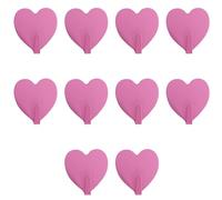 FUNOMOCYA Ganci Adesivi senza Tracce e Facili da Staccare Set da 10 in Ferro Rosa a Forma di Cuore per Camera da Letto e Cucina