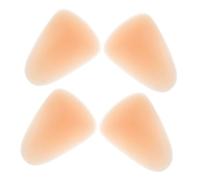 FUNOMOCYA Ginocchiere per Pattinaggio in Silicone Beige M, Protezioni Sportive Autoadesive per Ginocchia, Set da 4 Pezzi Imbottitura Spessa per Pattinaggio su Ghiaccio, Roller e Snowboard,