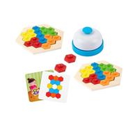 FUNOMOCYA Giocattolo Educativo Fai da Te per Puzzle in Legno a Forma di Nido Esagonale Gioco Interattivo Genitore-Figlio per Sviluppo Logico e Capacità di Osservazione