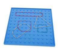 FUNOMOCYA Kit Educativo Geoboard con Perno Blu e Elastici Colorati Strumento Didattico per Esplorazione Geometriche e Attività Matematica Elementare