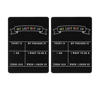 FUNOMOCYA Lavagna Bifacciale in Legno 21X29 CM 2 Pezzi, Cartello Lavagna Riutilizzabile per Foto Primo e Giorno di Scuola Materna e Asilo, Supporto Fotografico Scolastico per