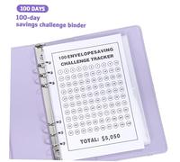 FUNOMOCYA Libro Organizer Denaro Giorni con Elastico Buste Trasparenti e Portapenne Planner Budget Compatto per Denaro per Controllo Spese e Obiettivi Finanziari