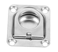 FUNOMOCYA Maniglia ad Anello Quadrata in Acciaio 38X44Mm per Boccaporti Barca Accessorio Marina Multifunzionale Chiavistello a Filo Incassato per Kayak e Portello di Coperta