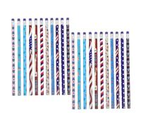 FUNOMOCYA Matite di Legno Bandiera Usa Matite Cancellabili Ergonomiche per Scrivere e Scuola Pratico per Compleanno e Feste