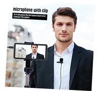 FUNOMOCYA Microfono Professionale Clip Lavalier 3,5 Mm per Registrazione Microfono a Condensatore Portatile per Smartphone e Computer