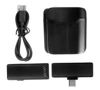 FUNOMOCYA Microfono wireless lavalier portatile 1 set con batteria al litio e custodia UV per interviste all'aperto e video brevi