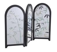 FUNOMOCYA Mini Divisorio per Ambienti da Tavolo in Acrilico Schermo Pieghevole Cinese, Paravento Feng Shui Decorativo Piccolo 33x23 Cm, Divisorio Orientale per Ufficio e Dormitorio