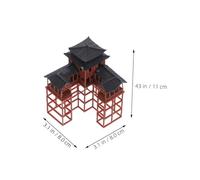 FUNOMOCYA Mini Pagoda Garden Statue in Plastica Decorazione Zen Garden Retro Scultura Padiglione per e Desktop Versatile