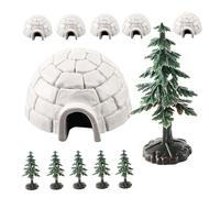 FUNOMOCYA Miniature di Natale Accessori per l'albero di Natale kit igloo mestiere degli igloo Ornamenti natalizi Decorazioni natalizie