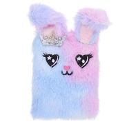 FUNOMOCYA Notebook Peluche Coniglietto Morbido per Bambine Diario Soffice da Scrittura e Organizzazione Cartoon Fluffy Regalo Ragazze Mini Taccuino Portatile per Appunti e Programmazione