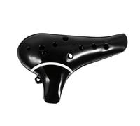 FUNOMOCYA Ocarina Contralto in Ceramica Nero Facile da Imparare Design a Bocca Lunga per Principianti e Amanti della Musica