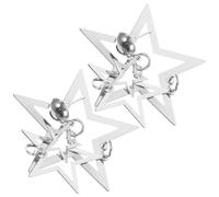 FUNOMOCYA Orecchini Pendenti a Cinque Punte in Metallo per Donna Design Minimalista Geometrico Accessorio Versatile per Feste e Uso Quotidiano