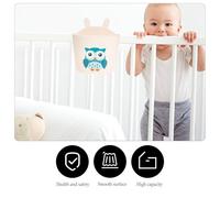 FUNOMOCYA Organizer da Comodino da Appendere per Culla Lavabile Portaoggetti per Pannolini e Accessori Ragazzo Ragazza Organizer da Letto Salvaspazio per Cameretta e Soggiorno 24X13X285