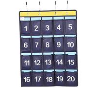 FUNOMOCYA Organizer Sospeso con Numerate per Cellulare e Calcolatrice Borsa da Parete per Aula Non Blu Scuro Supporto Pratico per Telefoni e Accessori per Scuola e Biblioteca