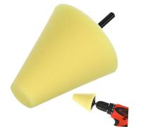 FUNOMOCYA Pad Lucidante Cono per Auto Gialla per Ceratura Lucidatura e Sigillatura per Ruote e Superfici Difficili Professionale Finitura Auto