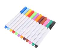 FUNOMOCYA Pennarelli Cancellabili a Secco 12 Colori Set da 12 Pezzi per Lavagna Bianca Penna per Scrivere a Inchiostro a Base D’Acqua per Ufficio Scuola e Casa